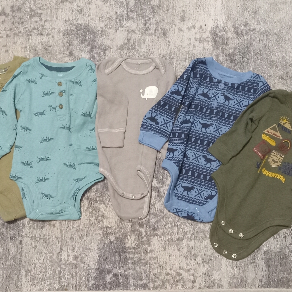 5 Long Sleeve Thermal Onesies